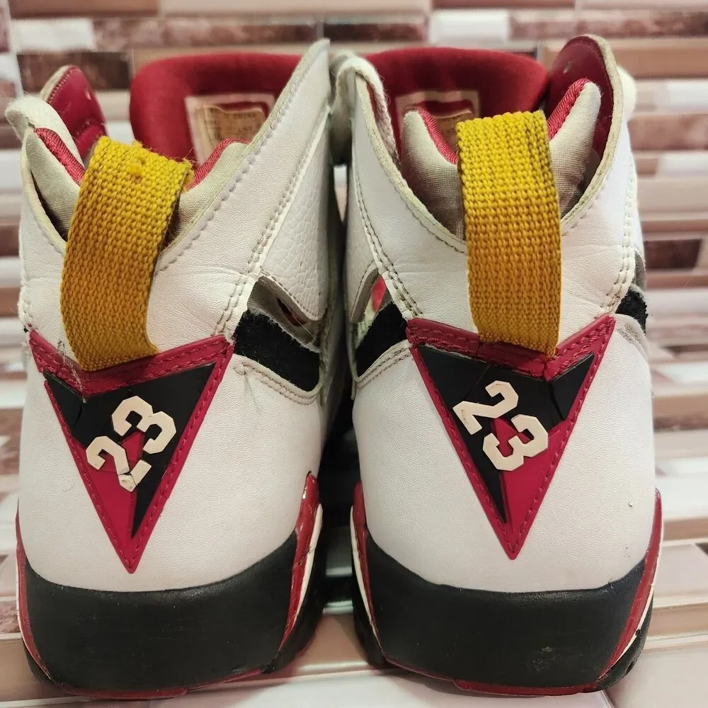 Nike Air Jordan 7 Retro Cardinal Men’s 12 White Red 2006 Vintage Basketball Shoe